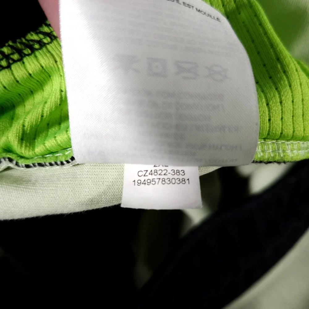 Jordan Engineered Shorts Mens XXL‎ Green Black Zipper Mesh CZ4822-383